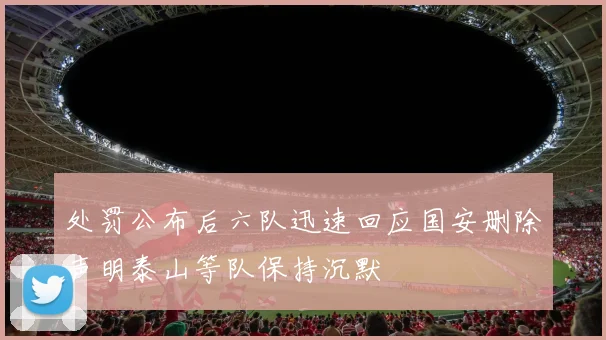 处罚公布后六队迅速回应国安删除声明泰山等队保持沉默